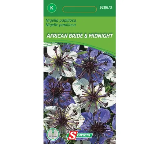 [03-092863] Nigella papillosa 'African bride & midnight' ca. 1 g.